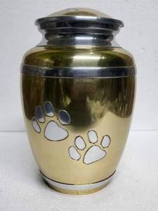Premium Aluminum Teardrop European Style Pet Cremation <b>Urn</b> for Dog <b>Cat</b> Ashes | Floral Paw Print Memorial <b>Urn</b> | Pet Funeral <b>Urn</b> - Product Image 2