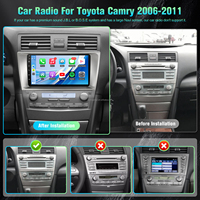 Carplay Android Auto pemutar Multimedia mobil, Radio mobil untuk Toyota Camry 2006-2011, pemutar Multimedia DSP 5G WIFI, Head Unit