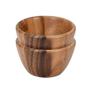 Suministro Directo de Fábrica: Accesorios de Vajilla Vintage para Cocina, Prácticos Tazones de Madera para Arroz y Sopa, Tazones de Madera Grabados Sostenibles - Product Image 6