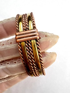 Brazalete de Cobre Hecho a Mano, Martillado, Rústico, Magnético, Nuevo Diseño Bohemio, Étnico, Ecológico, Personalizado para Mujer - Product Image 6