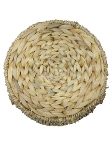 Panier de rangement moderne en jonc de mer tressé à la main, écologique, avec poignées en bois, bol organisateur naturel tressé pour la décoration intérieure et la salle à manger - Product Image 3