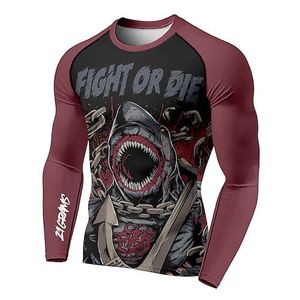Professional SeaSkin Quick-Dry Polyester/Nylon <b>Surfing</b> Shirt UPF 50+ Men's Long Sleeve BJJ Rashguard Swim Anti-UV Sun-Sensitive - Product Image 2
