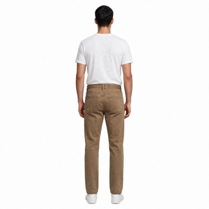 Pantalones Vaqueros de Mezclilla para Hombre, Lavado Claro, Rotos, Corte Recto Regular, Cintura Media, Ecológicos, Transpirables, Estilo Casual Urbano, Exportación BD - Product Image 3