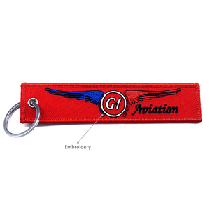 Porte-clés brodé personnalisé avec logo privé, porte-clés en tissu tendance, broderie de porte-clés - Product Image 5