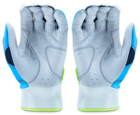 Gants de frappeur de baseball personnalisables en gros, 100 % cuir véritable, doigts entiers, confortables, durables, adhérence professionnelle, antidérapants, fermeture auto-agrippante
