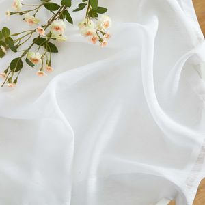 2-Piece 54W X 84L Inch Long White Semi-Sheer Voile Window Curtain Grommet <b>Panels</b> <b>Light</b> Filtering for Bedroom & Living Room - Product Image 3