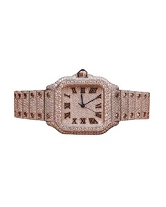 นาฬิกาข้อมือผู้ชาย VVS มอยส์ซาไนต์ เพชรขาวทรงบริลเลียนท์ หรูหรา สายสแตนเลส สไตล์ฮิปฮอป คอลเลคชั่นพิเศษ ระบบอัตโนมัติ ประดับเพชร - Product Image 4