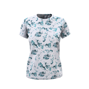 เสื้อยืดออกกำลังกายผู้หญิงไซส์ใหญ่ ทรงเข้ารูป แขนสั้น ระบายอากาศได้ดี เป็นมิตรกับสิ่งแวดล้อม มีโลโก้ เหมาะสำหรับเล่นโยคะและออกกำลังกาย สวมใส่สบาย - Product Image 3