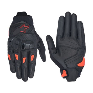 Full Finger Racing Gloves Black PU Non Slip Breathable <b>Hook</b> And Loop Closure <b>Outdoor</b> Male Motocross - Product Image 1