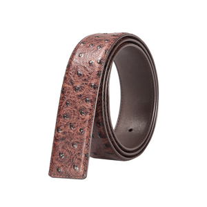 Ceinture en cuir de vachette de 3,8 cm de largeur avec boucle en acier pour homme - Écologique et imperméable - Product Image 2
