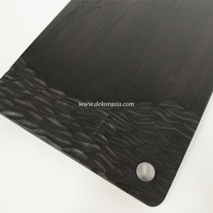Planche à découper en teck personnalisée, épaisseur 1,5 cm, pour trancher et servir - Product Image 4
