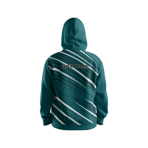 Sweat-shirt à capuche personnalisé pour homme, logo personnalisé, sweat-shirt à rayures géométriques, sublimation, pull-over - Product Image 2