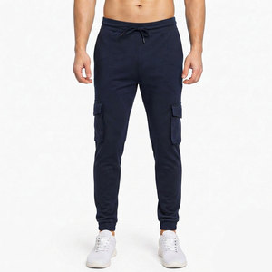 Pantalon de survêtement décontracté pour homme Econex Sports, vert olive, polyester/coton, taille élastique, poches latérales, fermeture à cordon - Product Image 2