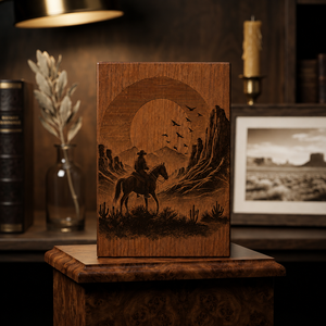 Personalized Wooden <b>Memorial</b> Urn Engraved Cremation <b>Keepsake</b> <b>Box</b> Natural Wood Finish Custom Pet Human Tribute - Product Image 1