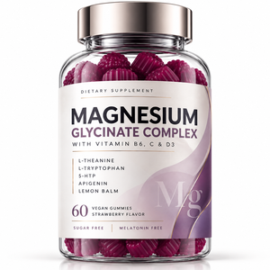 Gomitas de Bisglicinato de Magnesio de Marca Privada con Vitaminas B6, C y D3, Suplemento de Magnesio Quelado, Fabricante al por Mayor OEM ODM - Product Image 1