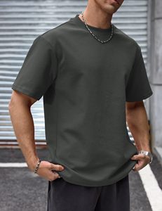 T-shirt en coton lourd surdimensionné pour homme avec logo personnalisé, streetwear OEM - Product Image 5