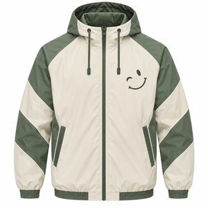 <b>Hooded</b> Windbreaker <b>Jacket</b> for <b>Men</b> lightweight outdoor sports resistant <b>hooded</b> full zip custom activewear sportswear manufacturer - Product Image 1