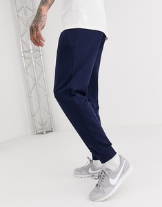Men's Navy Blue Cotton Sweatpants <b>Elastic</b> <b>Waist</b> Side Pockets Casual Joggers Autumn Wear - Product Image 4