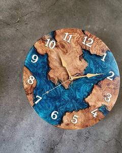 Handmade Epoxy Resin Wood Wall <b>Clock</b> Ocean Style Wooden <b>Clock</b> <b>Large</b> 50 cm Wall <b>Clock</b> Modern Home Decor Unique Gift - Product Image 5