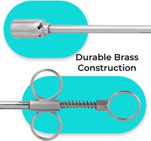 Pistola de Bolas de 14.75 Pulgadas con Clip de Resorte y Cabeza de Metal de Latón de 1.25, Herramienta Veterinaria Duradera para Administración Eficiente de Medicamentos - Product Image 4