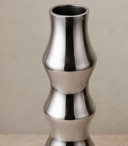 Jarrón Metálico Cromado Contemporáneo, Diseño Único de Burbujas Apiladas, Maceta Alta para Flores, Decoración de Interiores para Sala de Estar, Suministro para Pedidos al por Mayor - Product Image 3