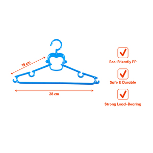 Cintres antidérapants en plastique de 28 cm pour bébés, avec crochets extérieurs, ensemble de cintres pour vêtements d'enfants, pour chambre d'enfant, placard, buanderie, magasin de vêtements - Product Image 5