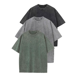 Oversized Drop Shoulder Luxury Quality Plain Custom Plus Size <b>Men's</b> Vintage Washed Oversized T <b>Shirt</b> Short Sleeve Solid <b>Shirts</b> - Product Image 6