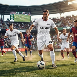 Uniforme de Fútbol Transpirable de Nuevo Estilo a Bajo Precio, 100% Poliéster, Ropa Deportiva de Alta Calidad con Colores y Logotipo Personalizados - Product Image 5