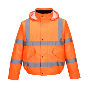 Orange Hi Vis Construction Workwear <b>Jacket</b> for Men Custom Waterproof Security Reflective Safety Features <b>Worker</b> <b>Jackets</b> - Product Image 5