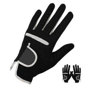 Guantes de golf de piel de cordero suave de color negro de alta calidad, transpirables, con marca personalizada y características antideslizantes. - Product Image 4