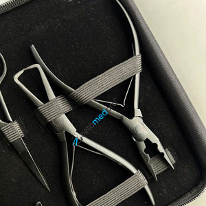 Pince à micro-anneaux la plus vendue, noire mate en acier inoxydable, kit d'outils pour extensions capillaires avec logo personnalisé, poids 300g - Product Image 6