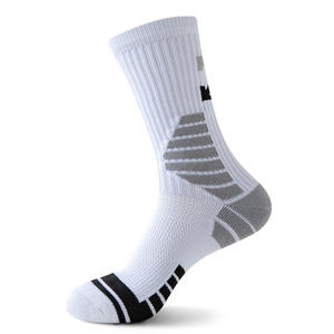 White Crew Athletic <b>Socks</b> Black Toe Running Breathable Eco-Friendly Anti-Slip Nylon Cotton Youth Summer Sports Volleyball Yoga - Product Image 1