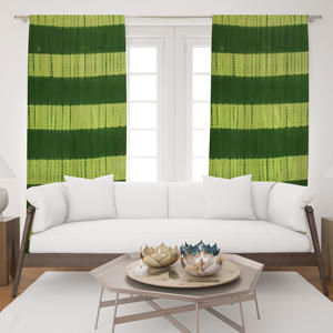 Rideau Moderne Imprimé Tie-Dye en Coton, Panneau Décoratif pour Fenêtre, Idéal pour Chambre d'Hôtes, Hôtel, Café - Vente en Gros Fabricant Inde - Product Image 1