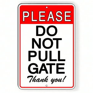 CIFbuy Insegna Decorativa Vintage con Motivo Intagliato, Avvertimento 'Non Tirare al Cancello' con TikTok per Servizio Ritiro Temu - Product Image 2