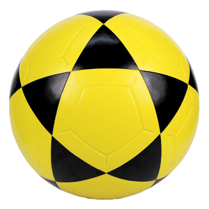 Ballon de football classique jaune et noir à motif diamant pour entraînement et matchs en intérieur et en extérieur - Product Image 3