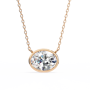 Collier pendentif en diamant taille ovale AMBER JEWELS, chaîne serpent plaquée argent 925, bijoux minimalistes unisexes pour tous les jours - Product Image 3