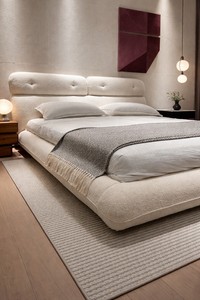 Base de Cama Tapizada Suave Sellier Custom Boucle - Fabricante Vietnamita, Diseño Moderno, Tela Duradera para Hoteles y Dormitorios - Product Image 5