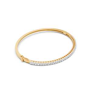 Pulsera de tenis unisex de oro amarillo de 14K con diamantes cultivados en laboratorio, chapada en rodio, joyería fina con corte brillante certificado, estilo clásico. - Product Image 4