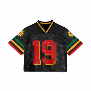 Camiseta de Fútbol Retro de Malla Personalizada, Estilo Urbano, Tallas Grandes, Venta al Por Mayor, Sin Mangas, Antibacteriana, 100% Poliéster, Unisex, Estilo Americano - Product Image 3