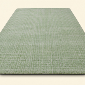 Tapis texturé en laine vert sauge DECORDEC, écologique, antidérapant, minimaliste, ton sur ton, pour salon, bureau, hôtel - Product Image 2