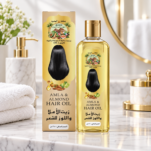 Aceite Capilar Diario de Amla y Almendras, Aceite Herbal Natural, Fórmula Enriquecida con Almendras para el Cuidado del Cabello, Textura Ligera, Nutrición del Cuero Cabelludo, OEM - Product Image 4