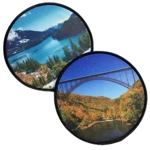 แพทช์รูปทรงสี่เหลี่ยมจัตุรัสแบบรีดติด  สำหรับงานพิมพ์ภาพและข้อความด้วยระบบซับลิเมชั่น  สามารถปรับแต่งได้  สำหรับติดหมวกหรือเสื้อผ้า - Product Image 3