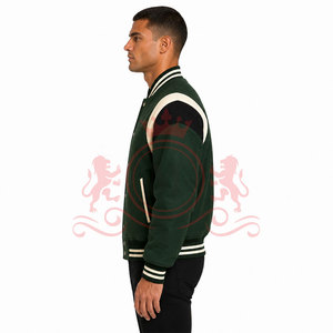 Chaqueta Urbana Verde Oscuro con Letras Negras, Costuras Premium, Tela Suave, Ajuste Cómodo, Ropa Moderna para el Día a Día - Product Image 2
