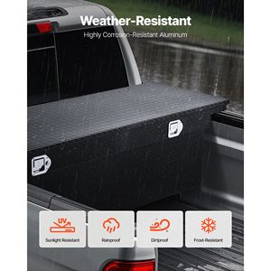 Caja de Herramientas de Aluminio Reforzado para Camioneta, 71x27x18 pulgadas, Tamaño Personalizado con Textura de Diamante para Plataforma de Camioneta, RV o Remolque - Product Image 4