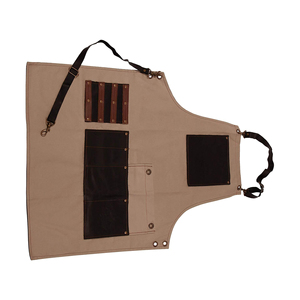 Tablier de barbier personnalisé avec logo, design en tissu pleine longueur, poche et sangle réglable pour la coiffure - Product Image 5