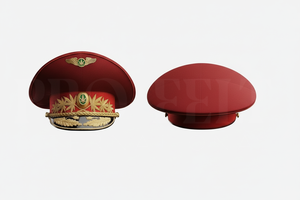Classic Formal Dress Cap with Embroidered Gold Detail Premium Adjustable Uniform Style Headwear for Ceremonial Use Visor Caps - Product Image 4