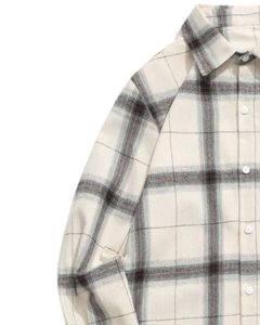 Chemise décontractée à carreaux marron beige pour homme, en coton et polyester, à manches longues, boutonnée, pour la vente en gros, OEM, export, fournisseur - Product Image 3