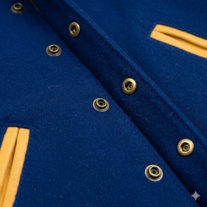Stylish Canvas Varsity <b>Jacket</b> Delivering Soft Warmth Durable Performance Sporty Sophistication Fashionable Casual Outerwear - Product Image 5