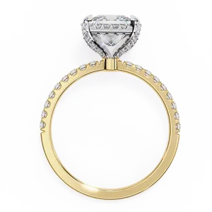 Impresionante Anillo de Oro Sólido con Diamante Sintético de Corte Radiante de Dos Quilates, Elegante Joyería Fina Unisex, Regalo para Compromiso o Boda - Product Image 2