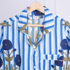 Kimono de Playa para Mujer, Estampado Floral a Mano, Tejido 100% Algodón, 120g, Cuello Redondo, Secado Rápido, Manga Larga, Estilo Indio - Product Image 2